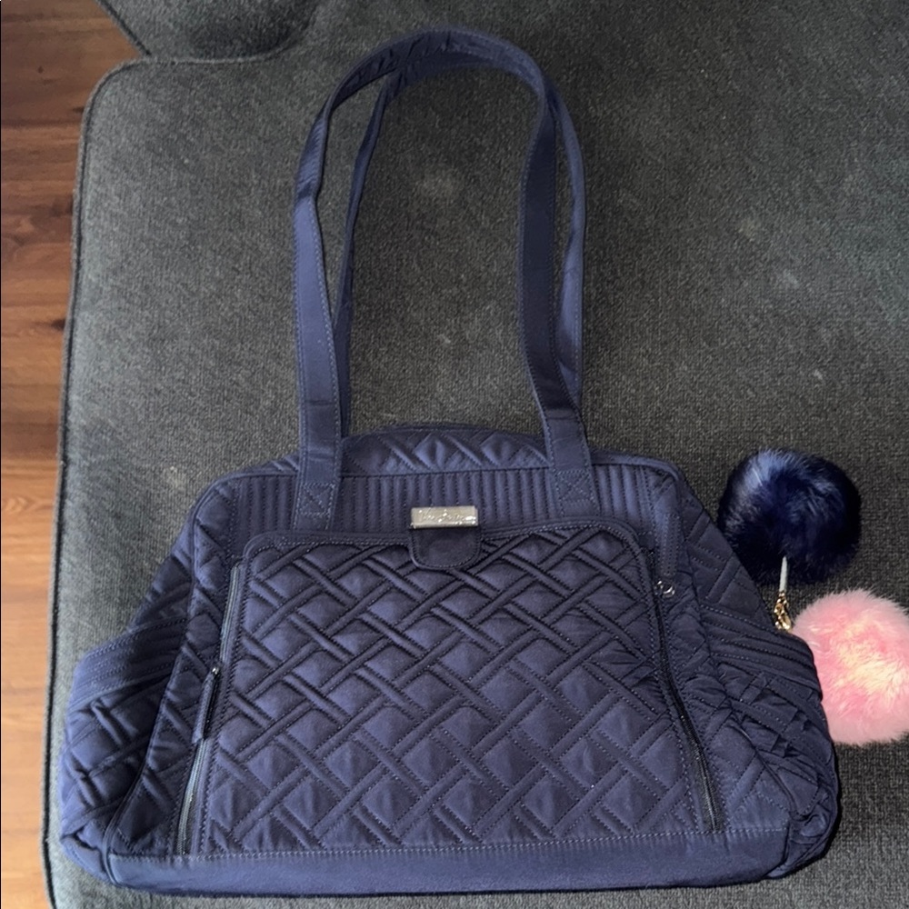 Vera Bradley Blue Quilted Tote Diaper Bag